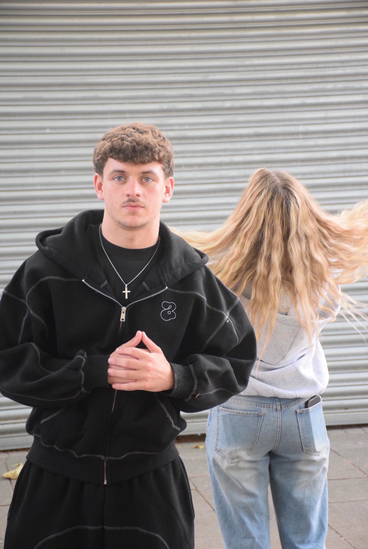Zip-up “Lines” Hoodie